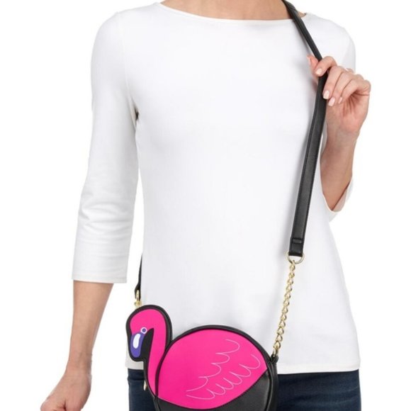 Betsey Johnson FLAMINGO CROSSBODY - Picture 5 of 7